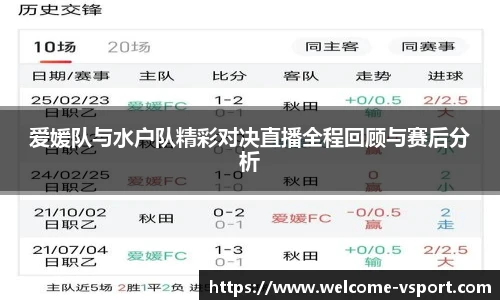 爱媛队与水户队精彩对决直播全程回顾与赛后分析